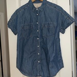 Fossil Men’s Denim Button Down Pocket Shirt Size S